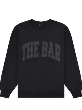 THE BAR Black on Black Crewneck Sweatshirt - size XL